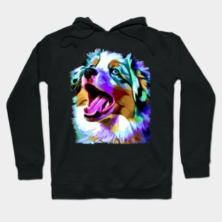 Miniature American Shepherd Pop Art - Dog Lover Gifts Hoodie